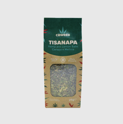 Relax Tisanapa Hemp and Lemon Balm Tea with melissa