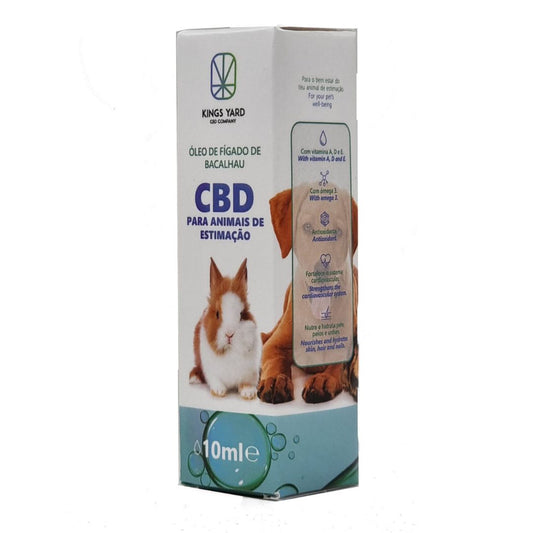 Óleo de fígado de bacalhau com CBD para animais